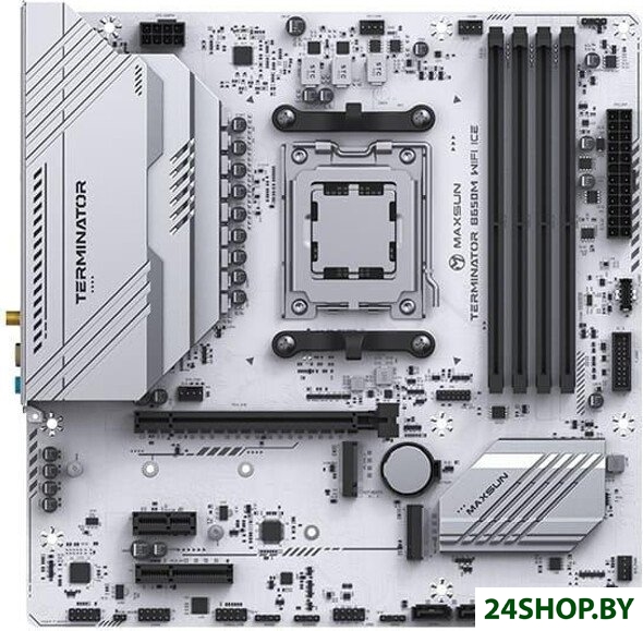 Материнская плата Maxsun Terminator B650M WiFi Ice Материнская плата Maxsun Terminator B650M WiFi Ice
