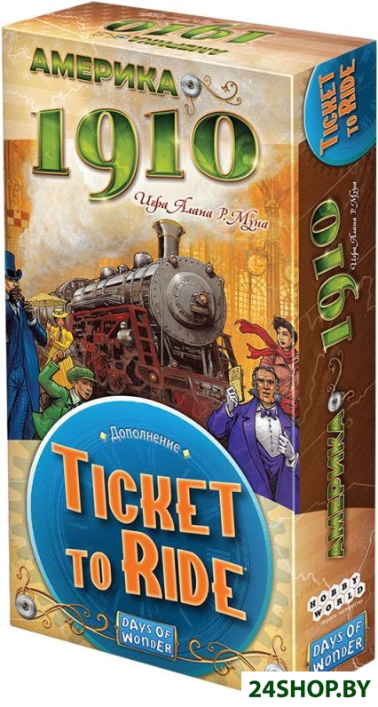 Настольная игра Мир Хобби Ticket To Ride: Америка 1910 (дополнение) Настольная игра Мир Хобби Ticket To Ride: Америка 1910 (дополнение)