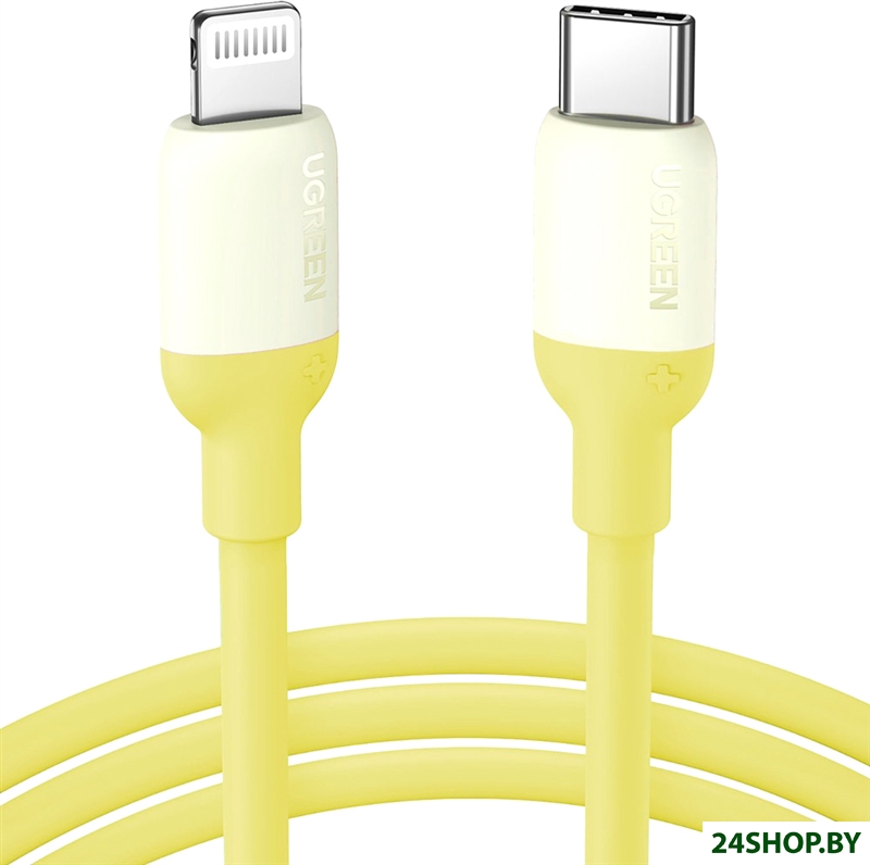 Кабель Ugreen US387 90226 USB Type-C - Lightning (1 м, желтый) Кабель Ugreen US387 90226 USB Type-C - Lightning (1 м, желтый)