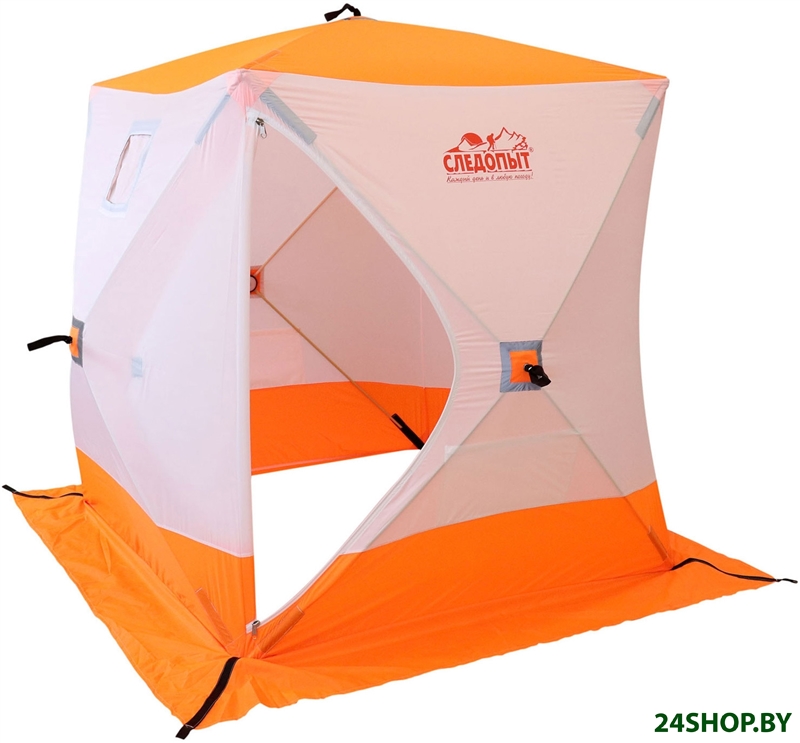 Палатка Следопыт КУБ 3 (белый/оранжевый) Палатка Следопыт КУБ 3 (белый/оранжевый)