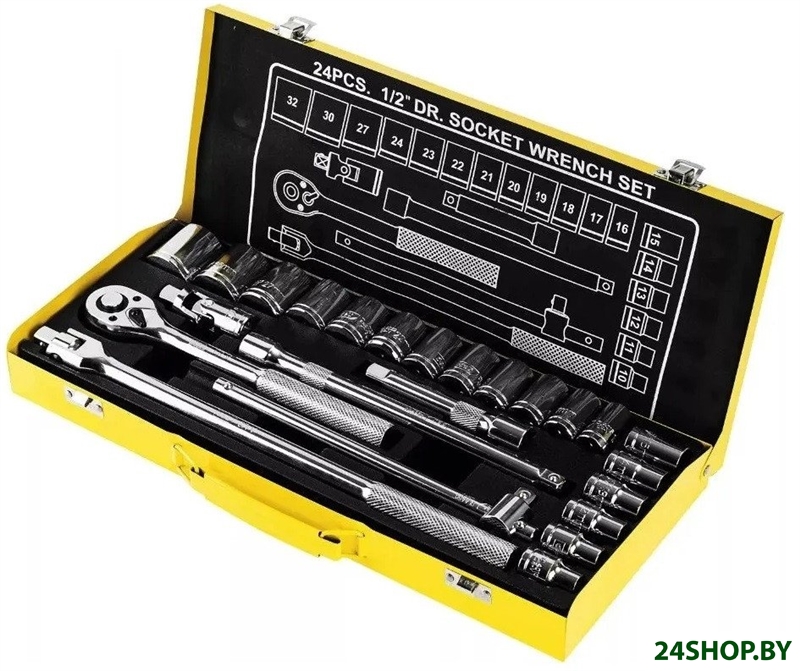 Универсальный набор инструментов Deli DL2024T (24 предмета) Универсальный набор инструментов Deli DL2024T (24 предмета)