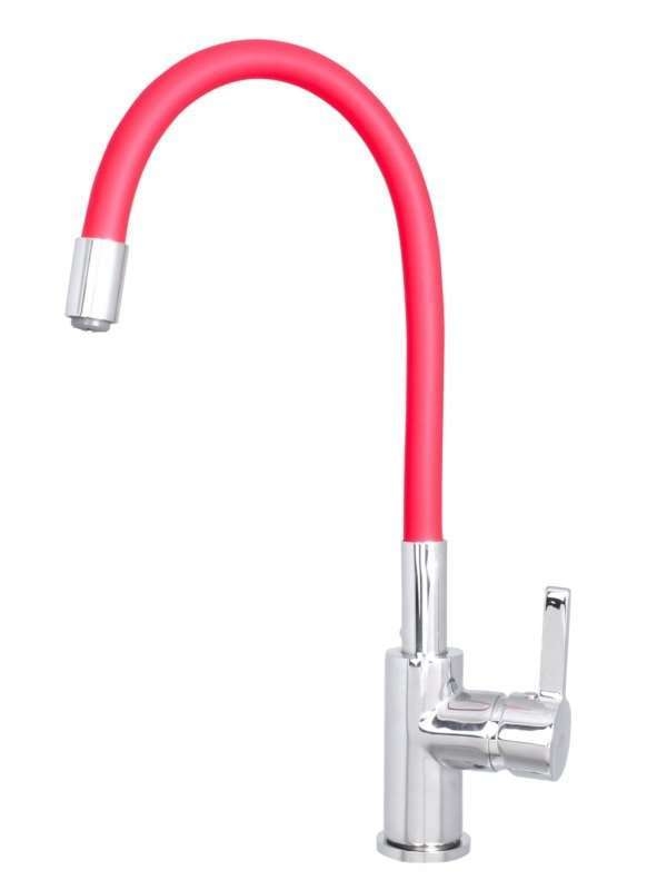 Смеситель Rubineta Flexy-33 FL300R8 (красный/хром) Смеситель Rubineta Flexy-33 FL300R8 (красный/хром)