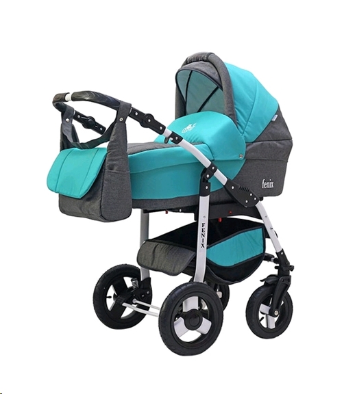 Детская универсальная коляска Rant Fenix Len 2 в 1 (03, серый/бирюзовый) Детская универсальная коляска Rant Fenix Len 2 в 1 (03, серый/бирюзовый)