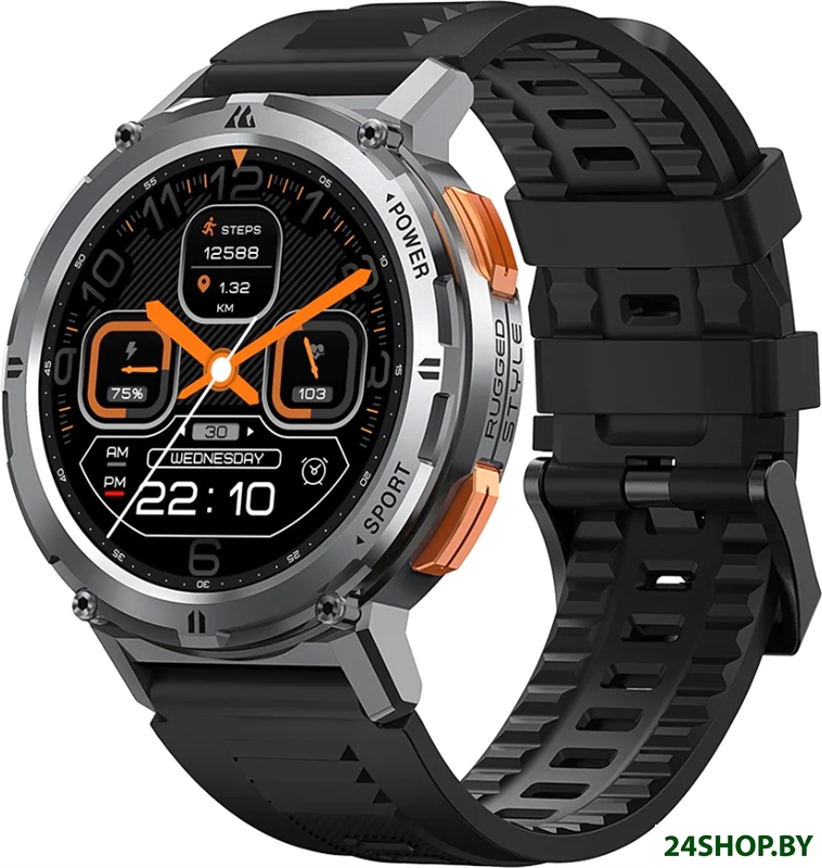 Умные часы Kospet Tank T2 (серебристый, с силиконовым ремешком) Умные часы Kospet Tank T2 (серебристый, с силиконовым ремешком)
