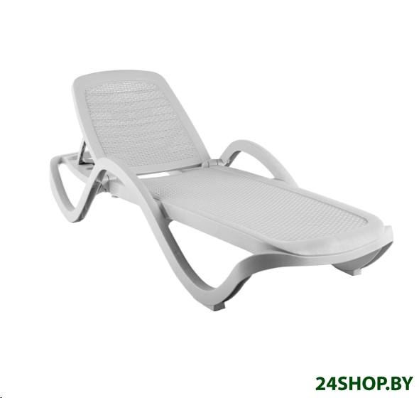 Шезлонг Ellastik Plast Capri Плетеный 195x73x41 (белый) Шезлонг Ellastik Plast Capri Плетеный 195x73x41 (белый)