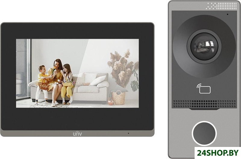 Комплект видеодомофона Uniview KIT/201S/372S Комплект видеодомофона Uniview KIT/201S/372S