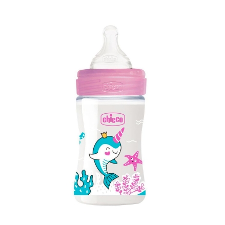 Бутылочка Chicco Well-Being Girl 150 мл (0м+) (с силиконовой соской) (00028611100000) Бутылочка Chicco Well-Being Girl 150 мл (0м+) (с силиконовой соской) (00028611100000)