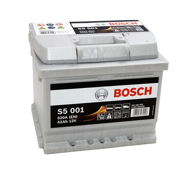 Автомобильный аккумулятор Bosch S5 001 552 401 052 (52 А/ч) Автомобильный аккумулятор Bosch S5 001 552 401 052 (52 А/ч)