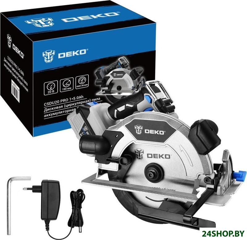 Дисковая (циркулярная) пила Deko CSDU20 PRO 083-1105 (с 1-им АКБ) Дисковая (циркулярная) пила Deko CSDU20 PRO 083-1105 (с 1-им АКБ)