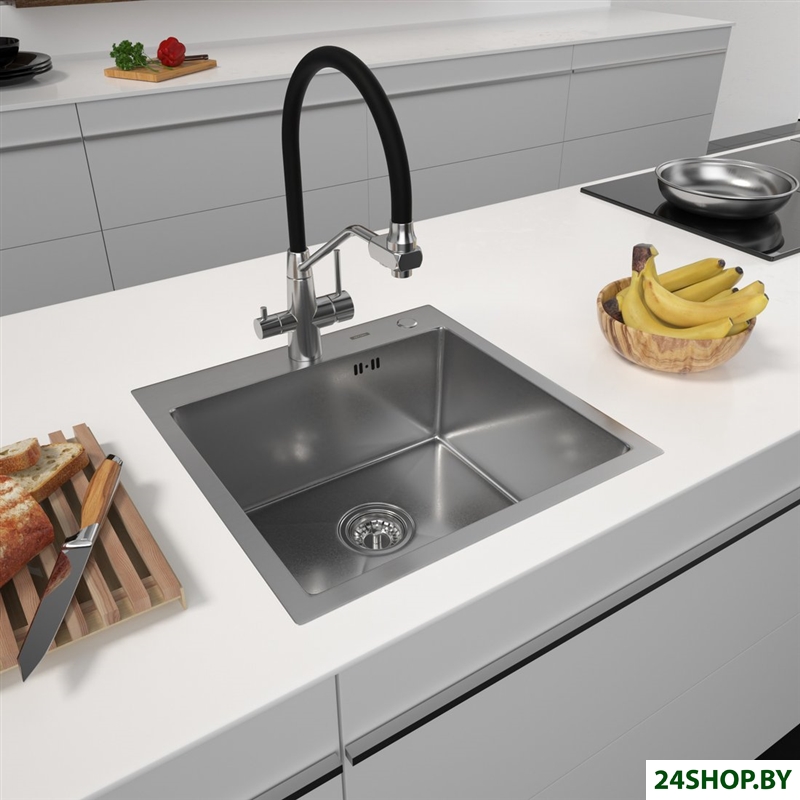 Кухонная мойка ARFEKA Eco AR 500*500 Satin Decor Volcanic Rock Кухонная мойка ARFEKA Eco AR 500*500 Satin Decor Volcanic Rock