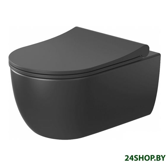 Унитаз Bocchi V-Tondo Rimless 1416-004-0129 (черный матовый) Унитаз Bocchi V-Tondo Rimless 1416-004-0129 (черный матовый)