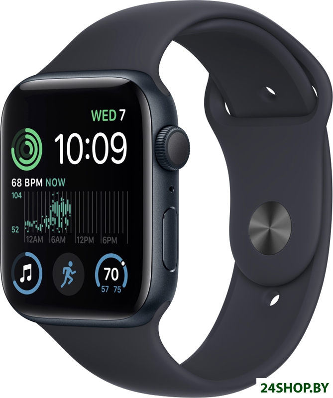 Умные часы Apple Watch SE 2 40 мм (алюминиевый корпус, полуночный/полуночный, спортивный силиконовый Умные часы Apple Watch SE 2 40 мм (алюминиевый корпус, полуночный/полуночный, спортивный силиконовый