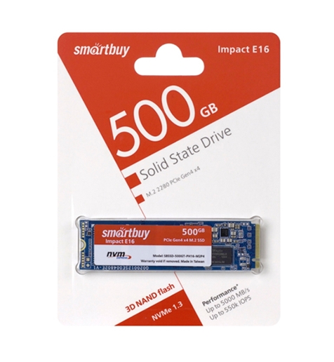 SSD SmartBuy Impact E16 500Gb SBSSD-500GT-PH16-M2P4 SSD SmartBuy Impact E16 500Gb SBSSD-500GT-PH16-M2P4