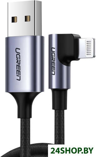 Кабель Ugreen US299 USB Type-A - Lightning (1 м, черный) Кабель Ugreen US299 USB Type-A - Lightning (1 м, черный)