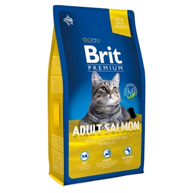 Сухой корм для кошек Brit Premium Cat Adult Salmon (1,5 кг) Сухой корм для кошек Brit Premium Cat Adult Salmon (1,5 кг)