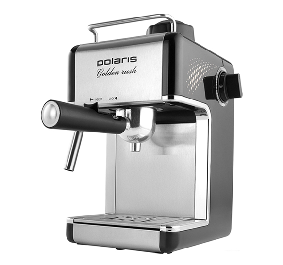 Рожковая бойлерная кофеварка Polaris PCM 4006A Golden rush Рожковая бойлерная кофеварка Polaris PCM 4006A Golden rush