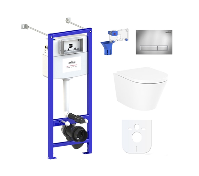 Унитаз Lavinia Boho Biore Compacto Rimless 7 в 1 87050170 (хром пластик) Унитаз Lavinia Boho Biore Compacto Rimless 7 в 1 87050170 (хром пластик)
