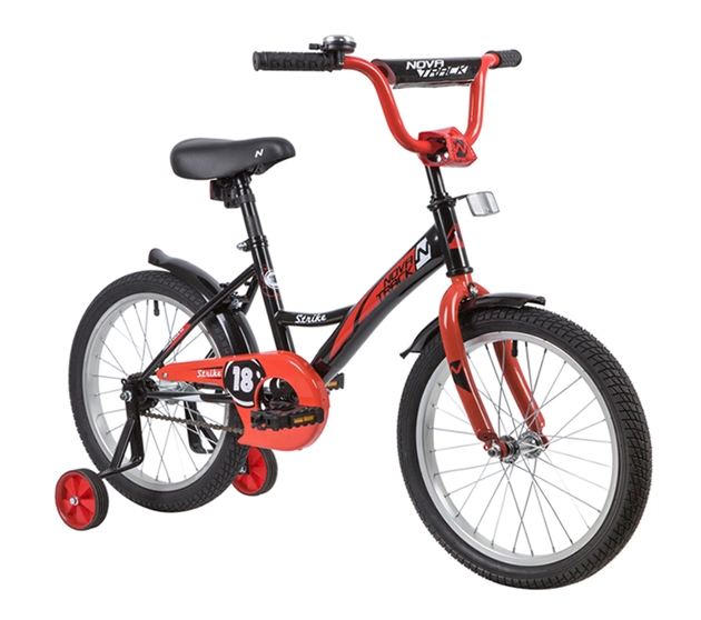 Детский велосипед Novatrack Strike 18 (черный/красный, 2020) Детский велосипед Novatrack Strike 18 (черный/красный, 2020)