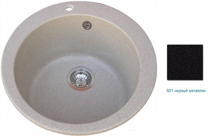 Мойка врезная AquaSanita Clarus SR100W 601 black metallic Мойка врезная AquaSanita Clarus SR100W 601 black metallic