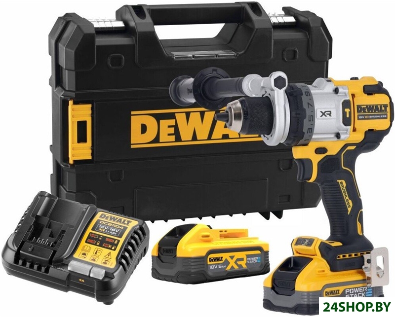 Ударная дрель-шуруповерт DeWalt DCD1007H2T (с 2-мя АКБ, кейс) Ударная дрель-шуруповерт DeWalt DCD1007H2T (с 2-мя АКБ, кейс)