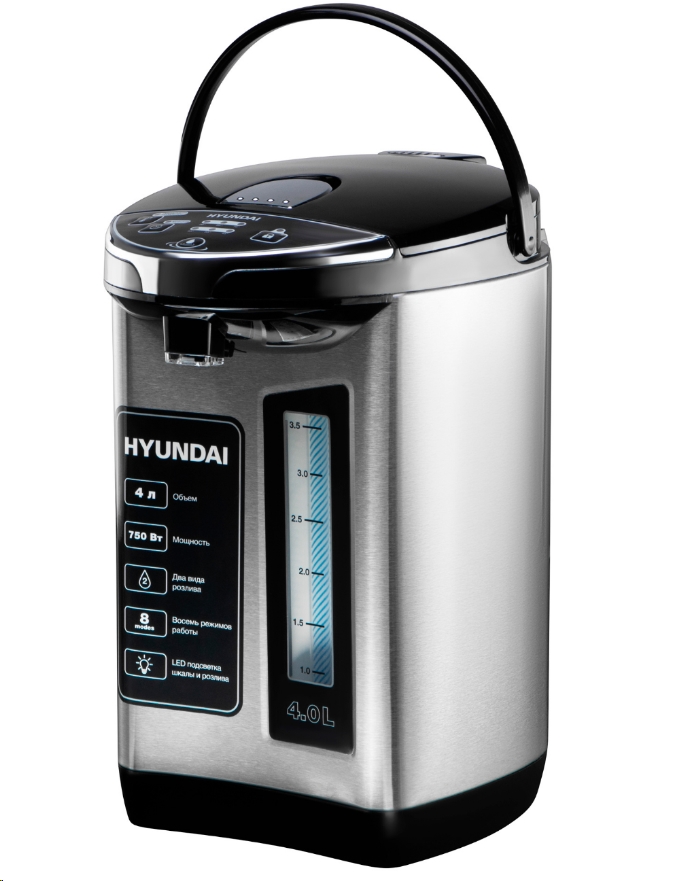Термопот Hyundai HYTP-5840 (серебристый/черный) Термопот Hyundai HYTP-5840 (серебристый/черный)