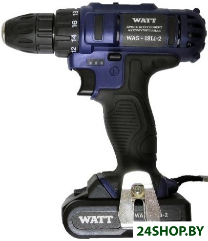 Дрель-шуруповерт WATT WAS-18 Li-2 101803112 (с 2-мя АКБ, кейс) Дрель-шуруповерт WATT WAS-18 Li-2 101803112 (с 2-мя АКБ, кейс)