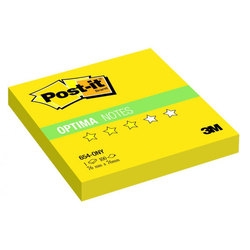 Блокнот Post-it Optima 3M 654-ONY 76х76 100 л (7100041122) желтый неон