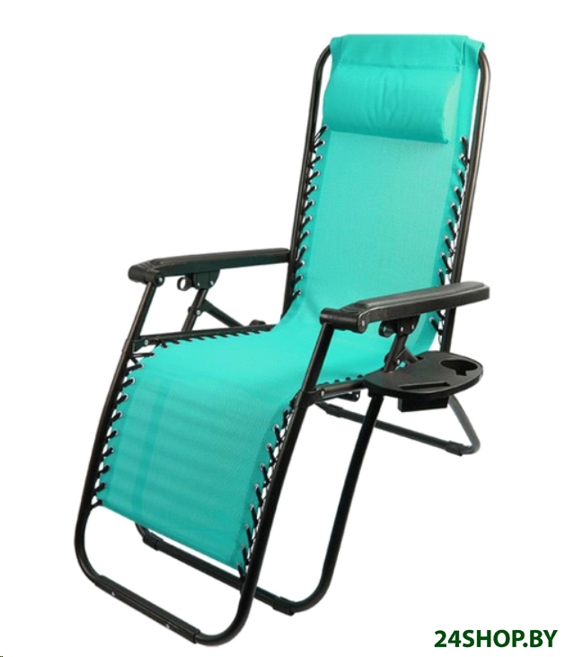 Складной шезлонг ECOS CHO-137-14 Люкс с подставкой 993161 (мятный) Складной шезлонг ECOS CHO-137-14 Люкс с подставкой 993161 (мятный)