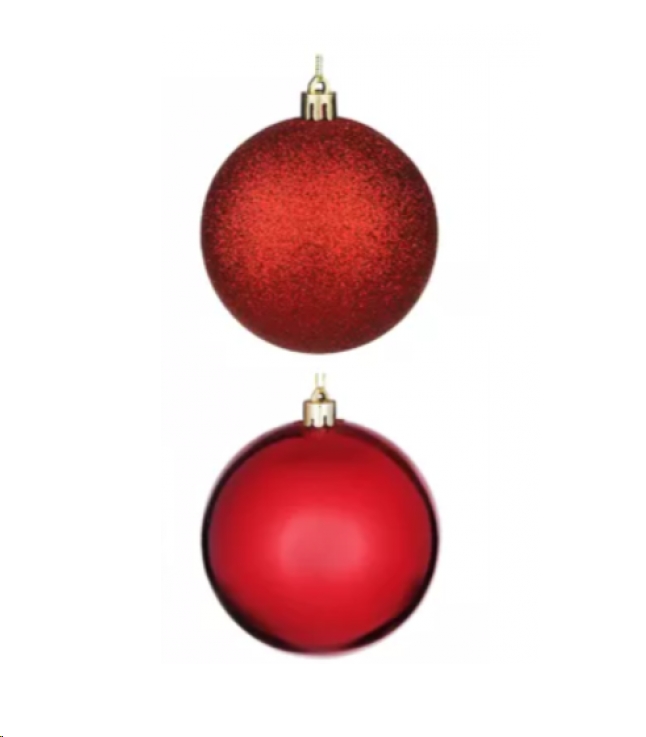 Шар Maxy Poland 15 см, 2шт (глянец, парча, красный) Шар Maxy Poland 15 см, 2шт (глянец, парча, красный)