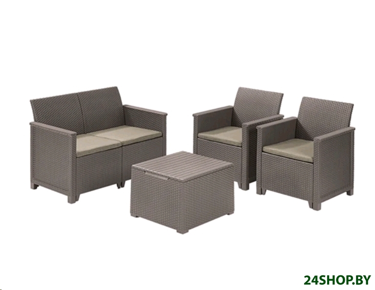 Комплект садовой мебели KETER Elodie 2 seater 254091 (капучино) Комплект садовой мебели KETER Elodie 2 seater 254091 (капучино)
