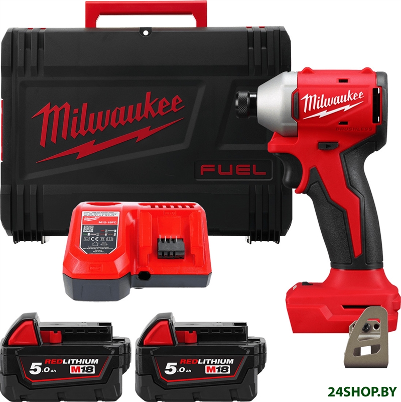 Винтоверт Milwaukee M18 M18BLIDR-502X 4933492843 (с 2-мя АКБ, кейс) Винтоверт Milwaukee M18 M18BLIDR-502X 4933492843 (с 2-мя АКБ, кейс)