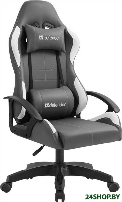 Игровое (геймерское) кресло Defender Chromos (серый/белый) Игровое (геймерское) кресло Defender Chromos (серый/белый)