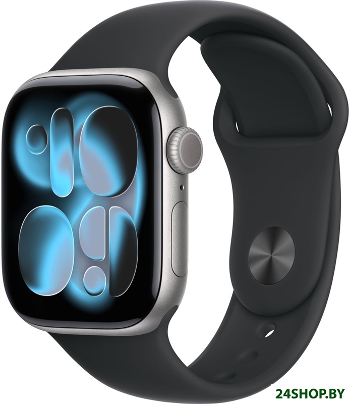 Умные часы Apple Watch Series 11 42 мм (алюминиевый корпус, космический серый/черный, спортивный сил Умные часы Apple Watch Series 11 42 мм (алюминиевый корпус, космический серый/черный, спортивный сил