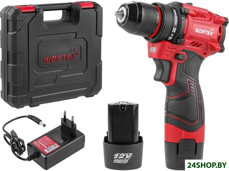 Дрель-шуруповерт Wortex BD 1220 DLi 1333699 (с 2-мя АКБ, кейс) Дрель-шуруповерт Wortex BD 1220 DLi 1333699 (с 2-мя АКБ, кейс)