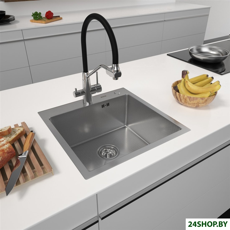 Кухонная мойка ARFEKA Eco AR 500*500 Satin Decor Millet Grains Кухонная мойка ARFEKA Eco AR 500*500 Satin Decor Millet Grains