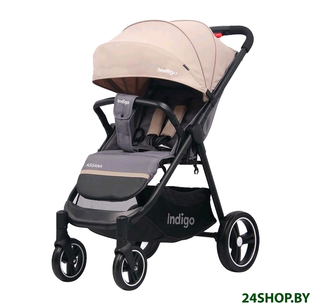 Детская прогулочная коляска INDIGO Assana (серый/бежевый) Детская прогулочная коляска INDIGO Assana (серый/бежевый)