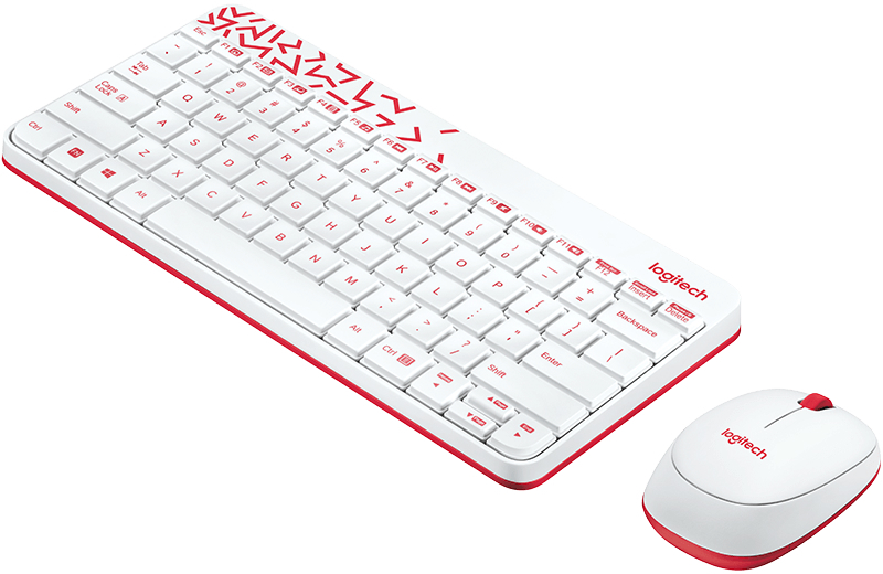 Клавиатура и мышь Logitech MK240 белый/красный Клавиатура и мышь Logitech MK240 белый/красный