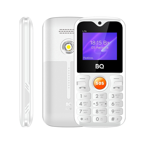 

Кнопочный телефон BQ-Mobile BQ-1853 Life (белый)