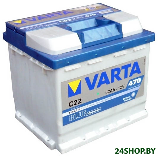 Автомобильный аккумулятор VARTA Blue Dynamic C22 552400047 (52 А/ч) Автомобильный аккумулятор VARTA Blue Dynamic C22 552400047 (52 А/ч)