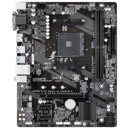 Материнская плата Gigabyte GA-A320M-S2H (rev. 1.0) Материнская плата Gigabyte GA-A320M-S2H (rev. 1.0)