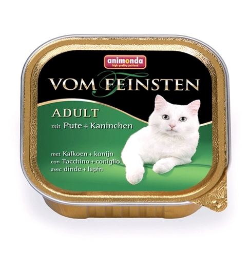 Консервированный корм для кошек Animonda Vom Feinsten Adult с индейкой и кроликом (0,1 кг) Консервированный корм для кошек Animonda Vom Feinsten Adult с индейкой и кроликом (0,1 кг)