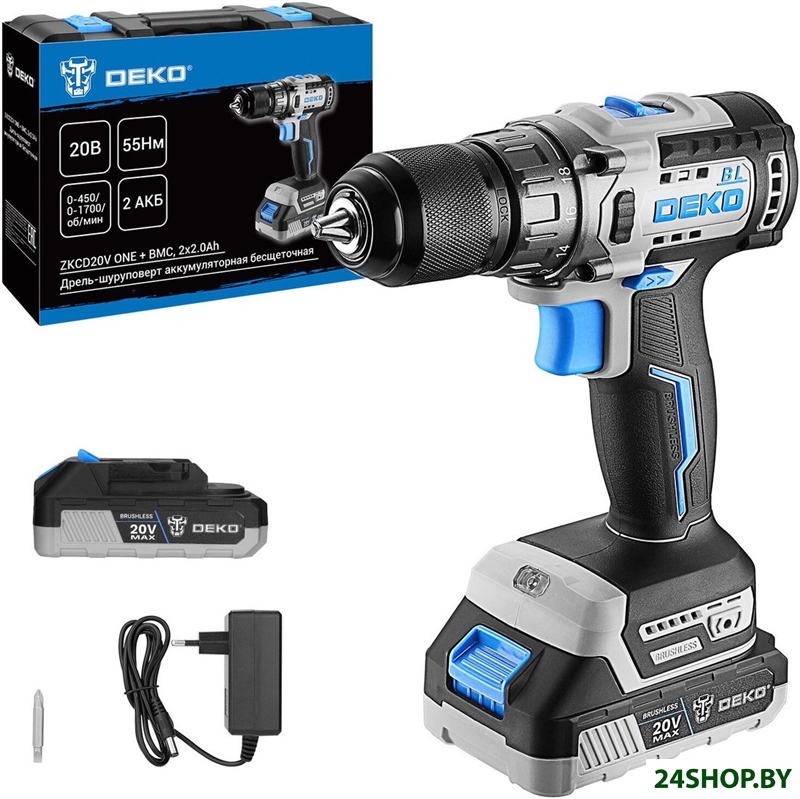 Дрель-шуруповерт Deko ZKCD20V One+ 084-1003 (с 2-мя АКБ, кейс) Дрель-шуруповерт Deko ZKCD20V One+ 084-1003 (с 2-мя АКБ, кейс)