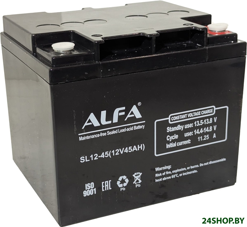 Аккумулятор для ИБП ALFA SL12-45 (12V-45Ah) Аккумулятор для ИБП ALFA SL12-45 (12V-45Ah)