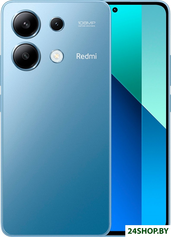 Смартфон Xiaomi Redmi Note 13 8GB/512GB с NFC международная версия (ледяной синий) Смартфон Xiaomi Redmi Note 13 8GB/512GB с NFC международная версия (ледяной синий)