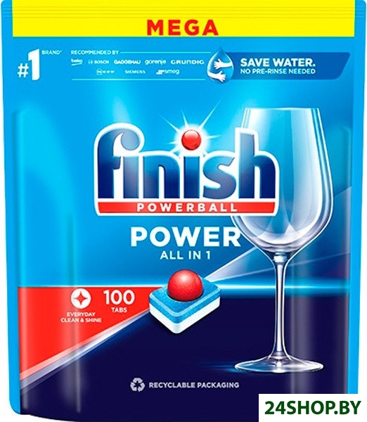 Таблетки для посудомоечной машины Finish All in 1 Powerball Power (100 шт) Таблетки для посудомоечной машины Finish All in 1 Powerball Power (100 шт)