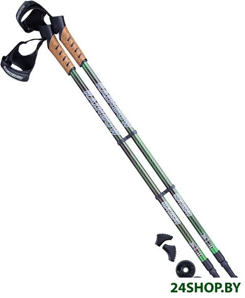 Палки для скандинавской ходьбы Berger Rainbow 77-135 (черный/зеленый) Палки для скандинавской ходьбы Berger Rainbow 77-135 (черный/зеленый)