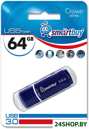 Флеш-память SmartBuy Crown 64GB (SB64GBCRW-Bl)