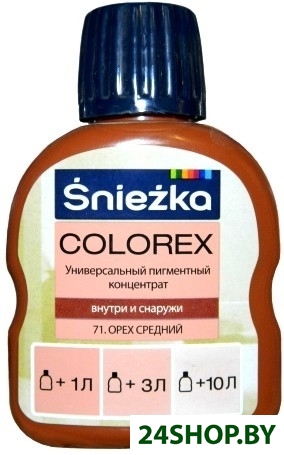 Колеровочная краска Sniezka Colorex 0.1 л (№71, орех средний) Колеровочная краска Sniezka Colorex 0.1 л (№71, орех средний)
