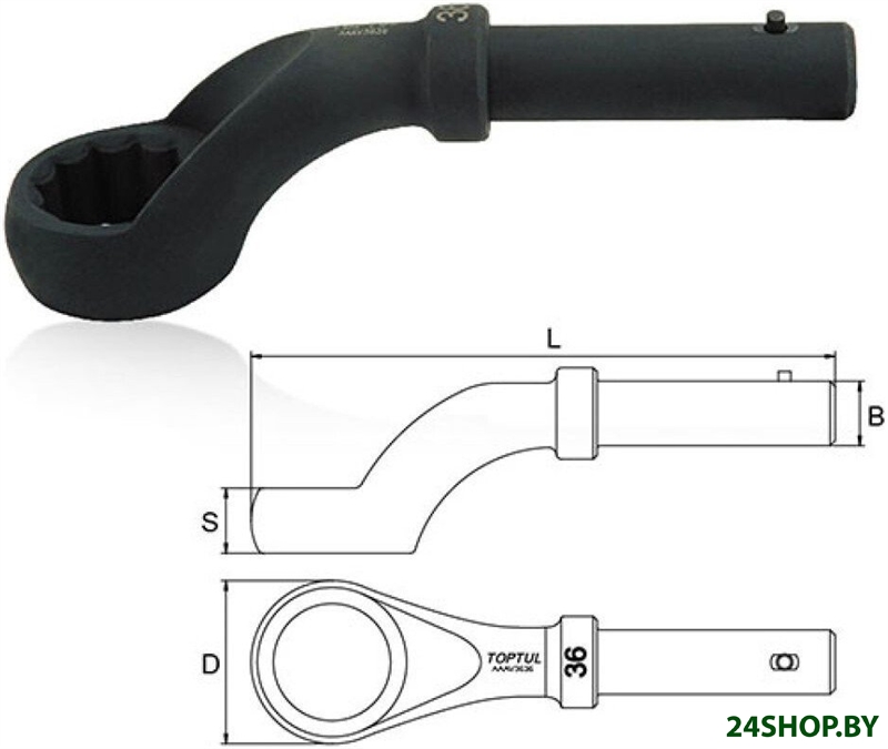 Ключ накидной Toptul AAAV7070 Ключ накидной Toptul AAAV7070