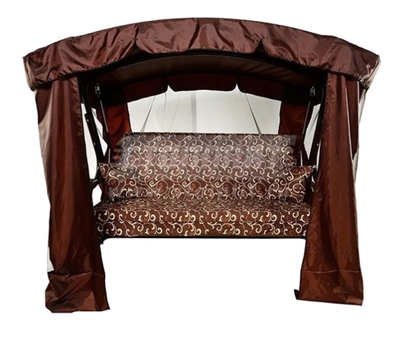 Садовые качели МебельСад Тор (завитушки, коричневый) Садовые качели МебельСад Тор (завитушки, коричневый)